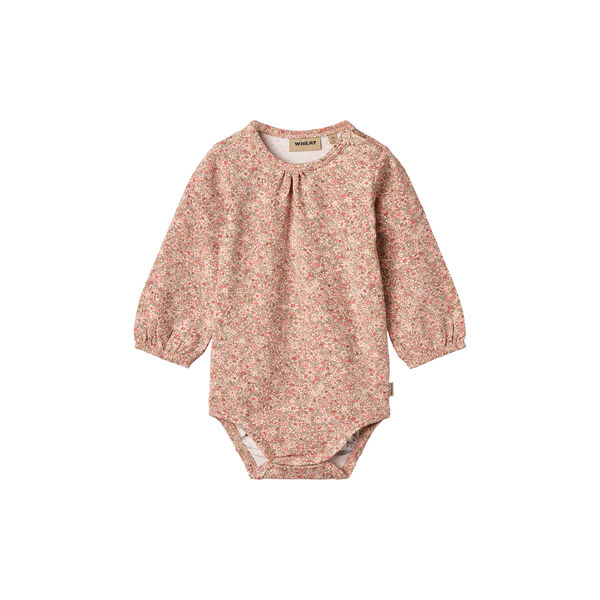 Body L/S Elmine, 9566 rose dust flower meadow, Wheat