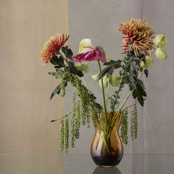 Calabas duo vase, burgunder/amber Calabas duo vase, burgunder/amber, Holmegaard