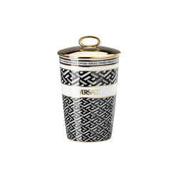 Table light 2 pcs. with scented wax, signature black, Rosenthal x Versace