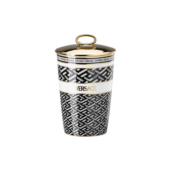 Table light 2 pcs. with scented wax, signature black, Rosenthal x Versace