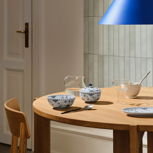 Musselmalt Helblonde sk&aring;l med lokk 35 cl, Royal Copenhagen