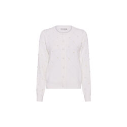 BB SoftDetailKnit cardigan, off white, Micha
