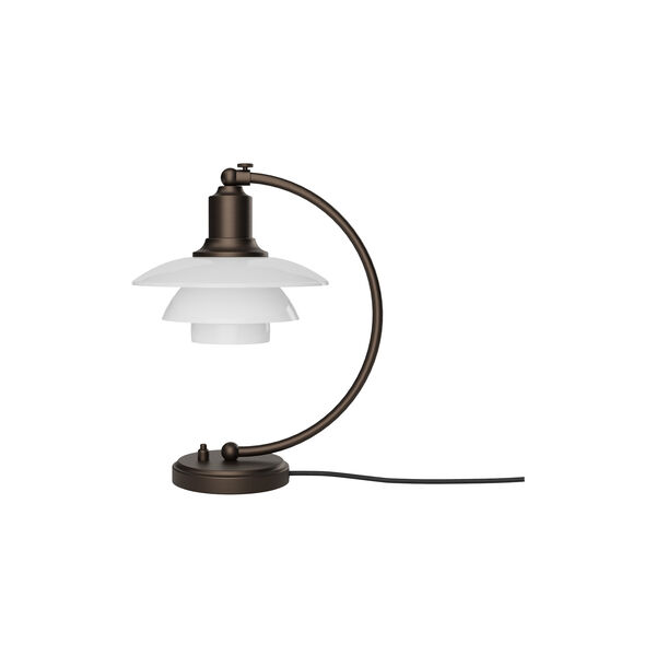 PH 2/2 Luna Table Lamp, aged brass/opal glass, Louis Poulsen