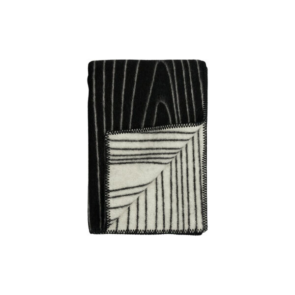 Skog Pledd, Black/Natural, Røros Tweed