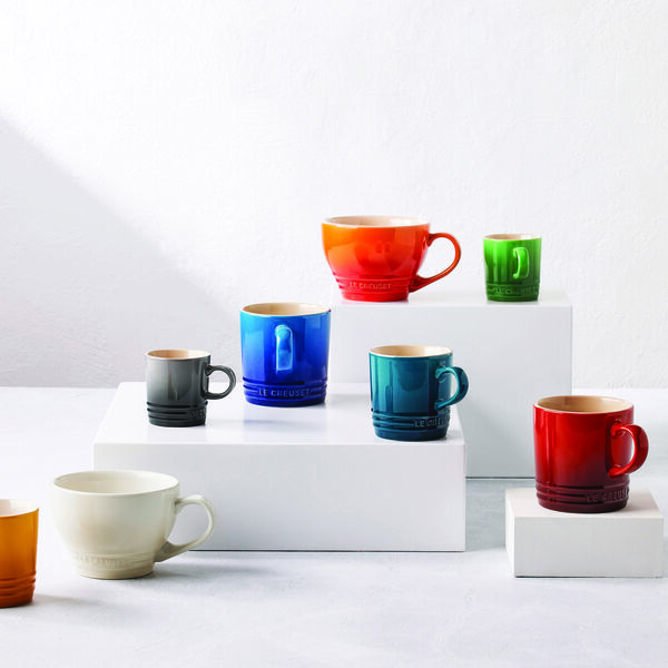 Jumbo kaffekopp, bleu riviera, Le Creuset