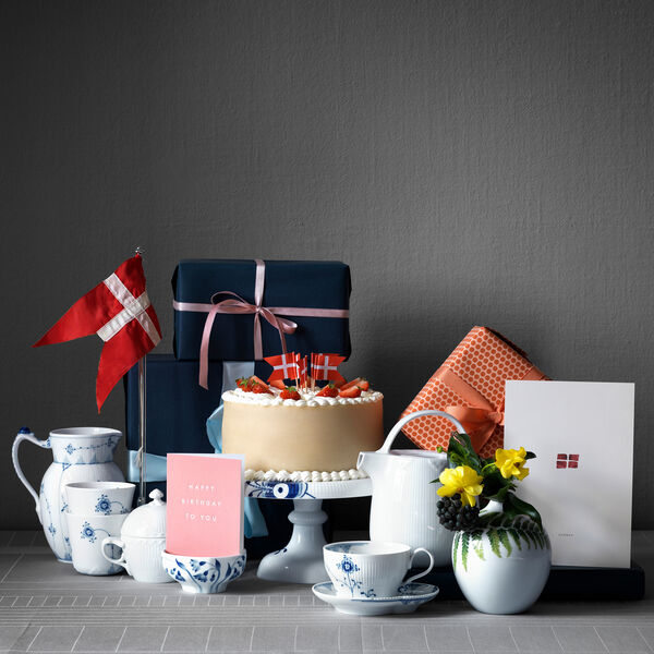 Musselmalt Riflet kanne, Royal Copenhagen