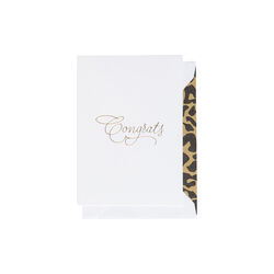Congrats kort, hvit/gull, CARDSOME