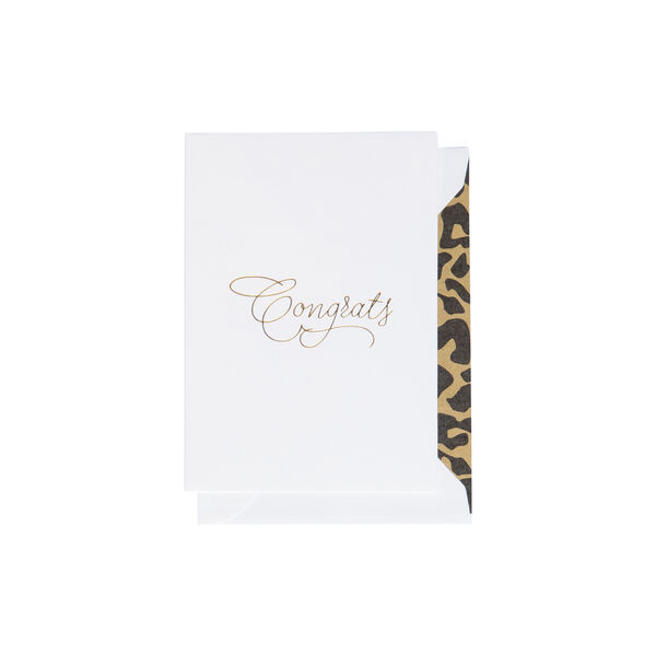 Congrats kort, hvit/gull, CARDSOME