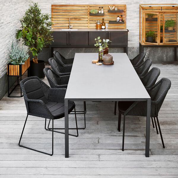 Pure bordplate 280x100 cm, basalt/keramikk, Cane-line
