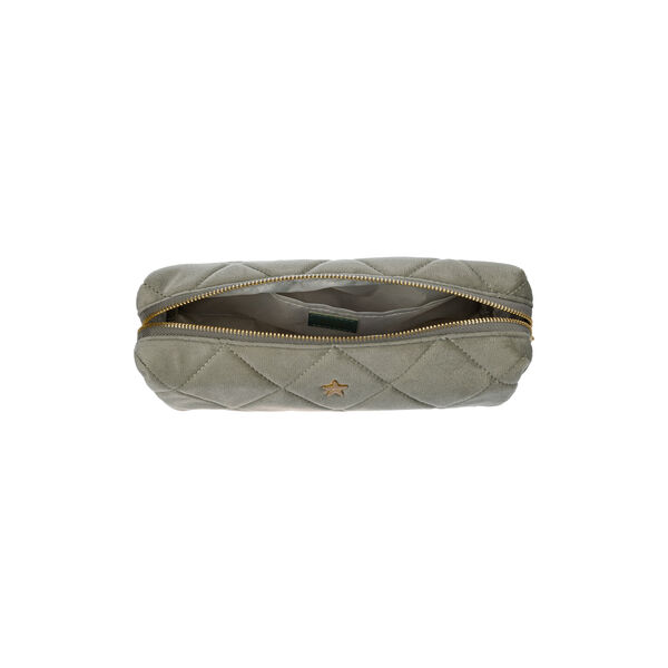 Velvet Quilted Tool Pouch, milieu green, DARK department
