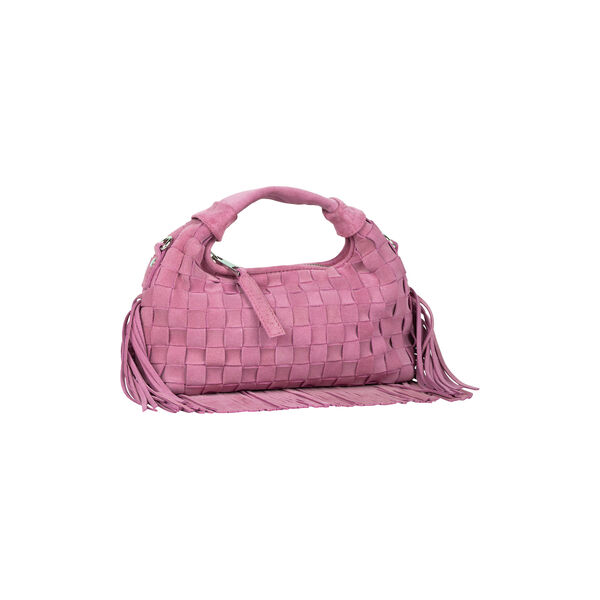 N&uacute;noo x Berg Larsen - Mini Dandy Braided fringe skulderveske, pink, N&uacute;noo