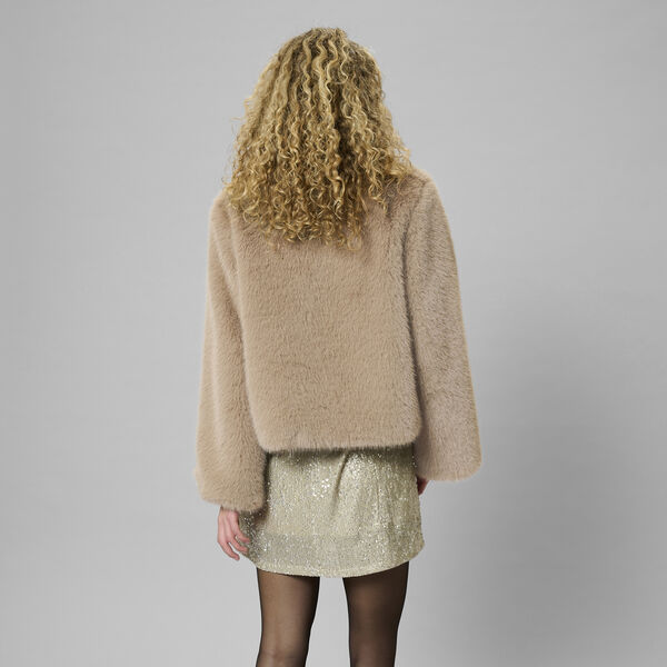 MWAlexa Fur Jacket, greige, My Essential Wardrobe