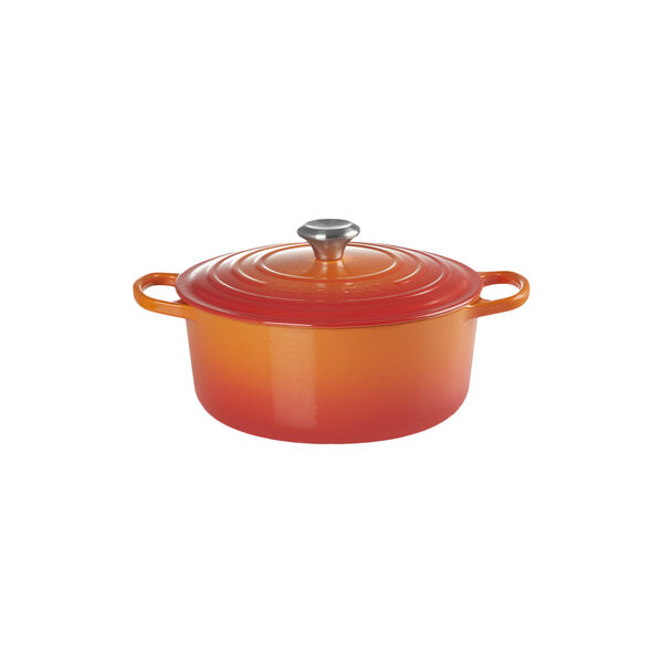 Signature st&oslash;pejern rund gryte &Oslash; 26 cm, volcanic, Le Creuset