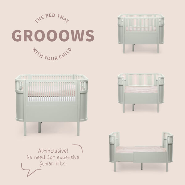 Baby- & juniorseng, mist green, Sebra