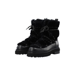 Sandra Snowboot - Leather/PES, black, LÄST