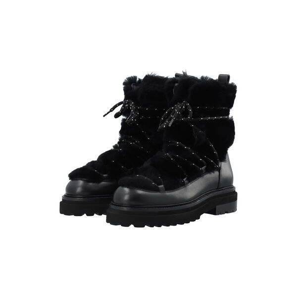 Sandra Snowboot - Leather/PES, black, LÄST