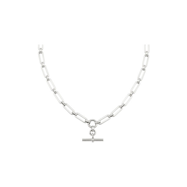 LUXE Line&aelig;rt T-Bar halskjede, 925 sterling silver, Orelia
