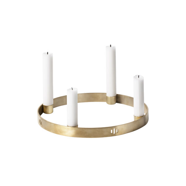Candle Holder Circle Small, brass, Ferm Living