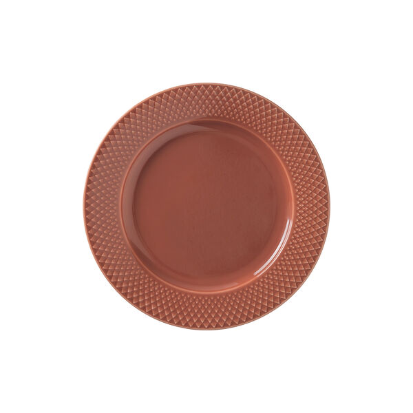 Rhombe Color lunsjtallerken Ø 23 cm, terracotta Rhombe Color lunsjtallerken Ø 23 cm, terracotta, Lyngby Porcelæn