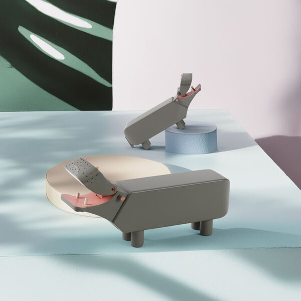 Flodhest lille, gr&aring;, Kay Bojesen Denmark