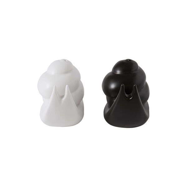 Snail salt og pepper b&oslash;sse, hvit/svart, Jonathan Adler