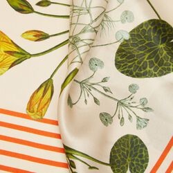 Candy Striped Blossom silkeskjerf, sand/orange r&oslash;d, Flora Danica Denmark