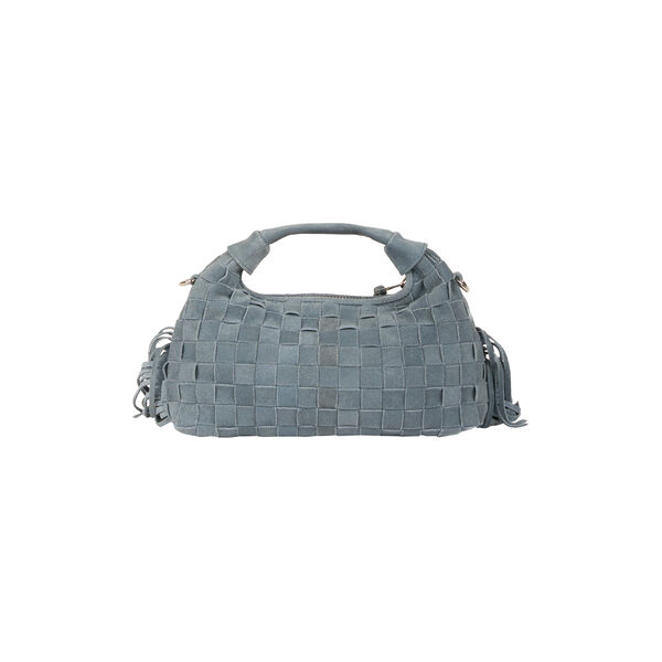 N&uacute;noo x Berg Larsen - Mini Dandy Braided fringe skulderveske, jeans, N&uacute;noo