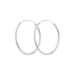 Plain Hoop &oslash;reringer, s&oslash;lv, Pernille Corydon Jewellery