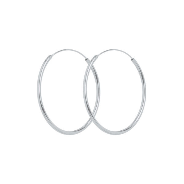 Plain Hoop øreringer, sølv, Pernille Corydon Jewellery