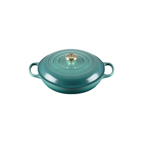 Signature st&oslash;pejern buffetgryte 30 cm, bleu riviera, Le Creuset