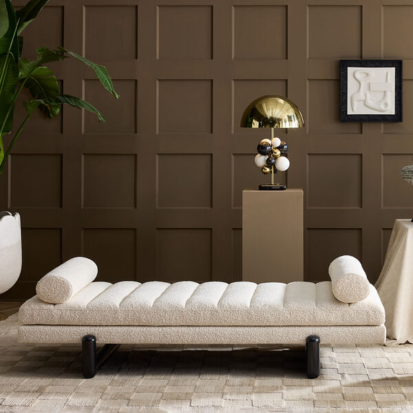 Globo bordlampe, svart/hvit marmor, Jonathan Adler