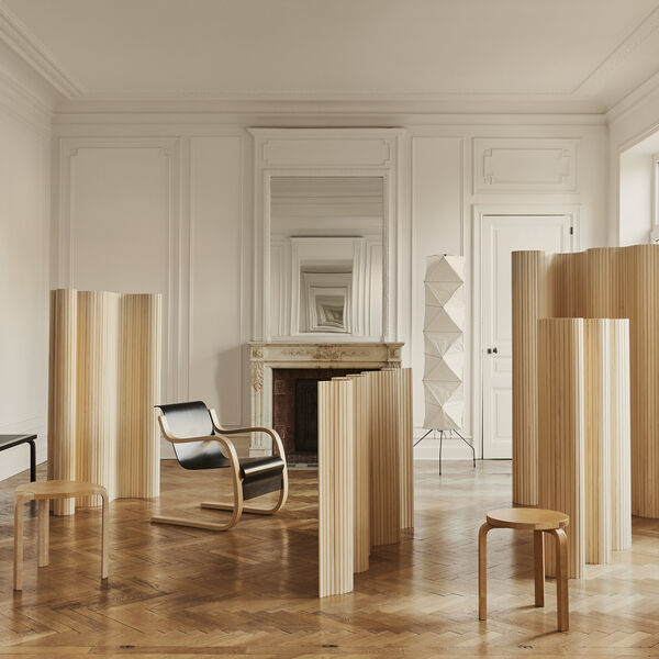 Screen 100B, natural pine, Artek