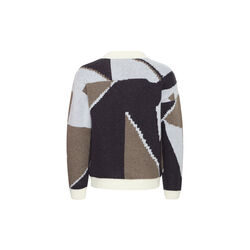 CFBIRK Geometric Knit with Polo Collar, roasted cashew, Casual Friday