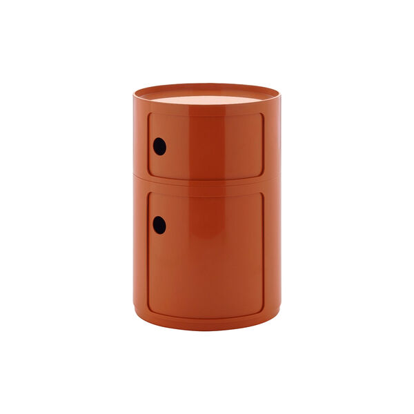 Componibile new big 2 pezzi oppbevaringsbord, arancio, Kartell