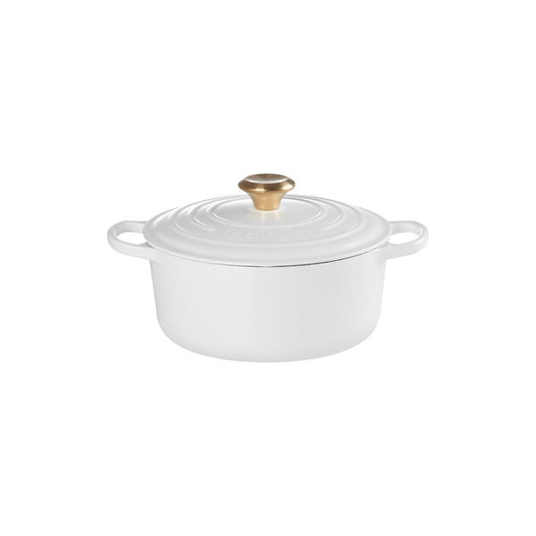Signature rund gryte &Oslash; 24 cm, white, Le Creuset