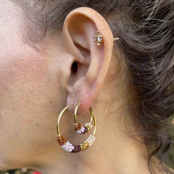 Sanne øreringer, cappuccino, Nuni Copenhagen