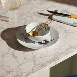 Sort Mega Riflet skål 24 cl, Royal Copenhagen