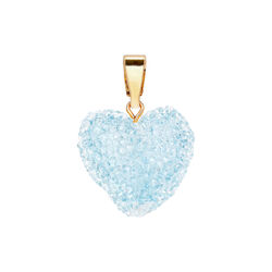 Jelly Heart Pendant Classic Connector, baby blue, Crystal Haze
