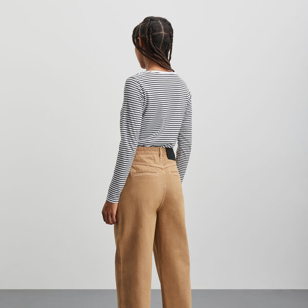 Soft Single Silke Tee LS, black/snow white, Mads Nørgaard