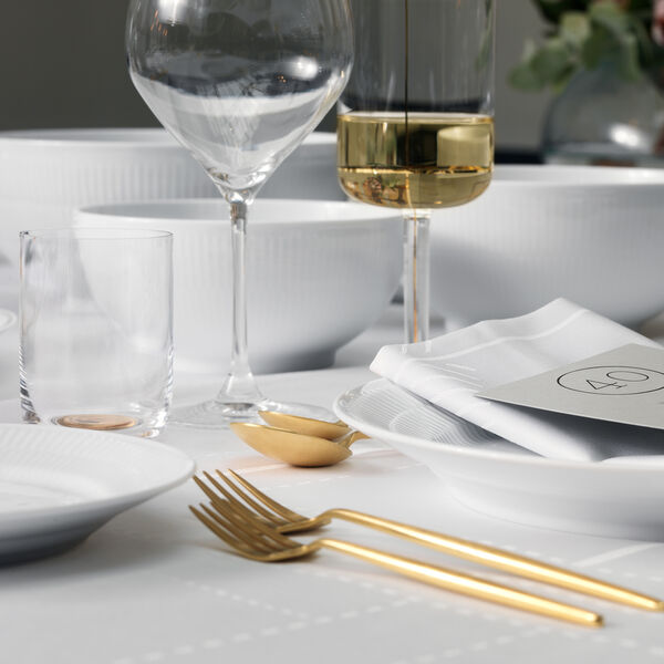 Hvit Riflet skål 180 cl, Royal Copenhagen