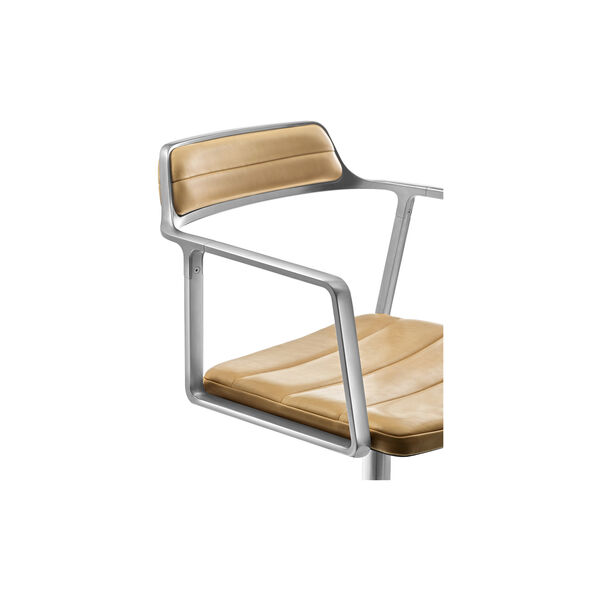 VIPP452 Swivel Chair with Gliders, sand/polished aluminium, Vipp