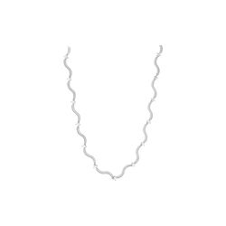 Swirl Tennis Necklace, silver, Crystal Haze