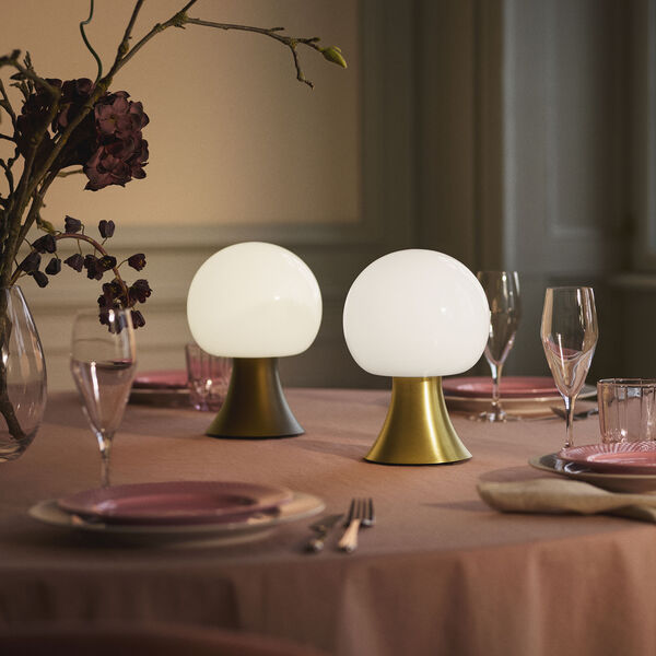 Noor LED lampe, brass colored, Holmegaard