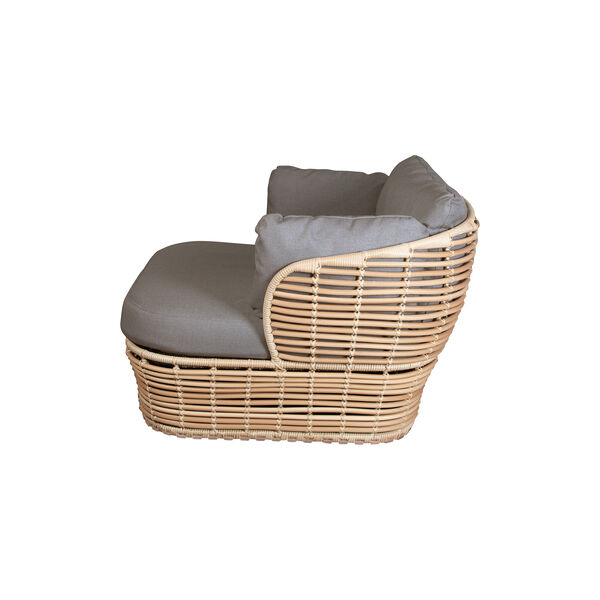 Basket loungestol inkl. putesett, natural/taupe, Cane-line
