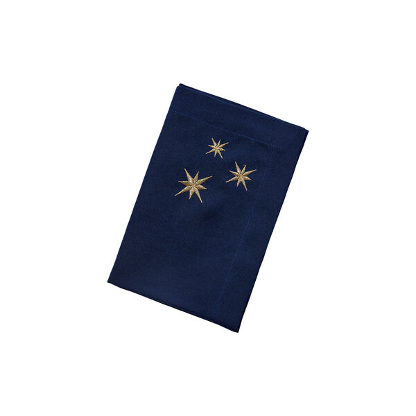 Serviett med gullstjerner, midnattblå, Langkilde & Søn