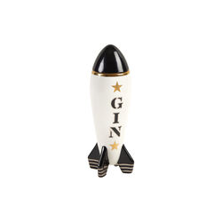 Rocket karaffel Gin, hvit/svart/gull, Jonathan Adler