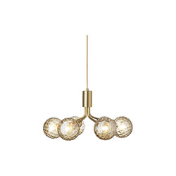 Apiales 6 Pendant, brushed brass/optic gold, Nuura