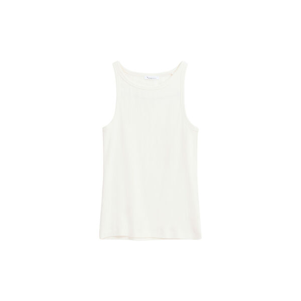 Racer rib top - Regenerative Organic Certified™ - GOTS/Vegan, star white Racer rib top - Regenerative Organic Certified™ - GOTS/Vegan, star white, KnowledgeCotton Apparel