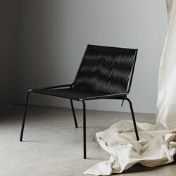 Noel Lounge Chair, black/black linen, Thorup Copenhagen
