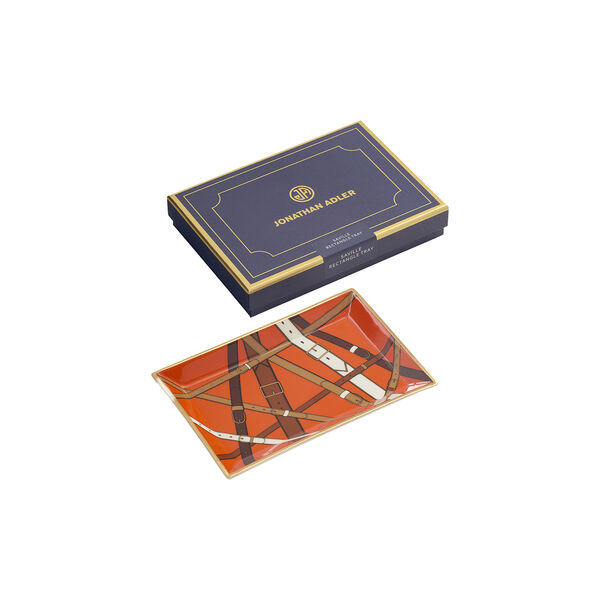 Saville Rectangle brett  , orange/white/gold, Jonathan Adler